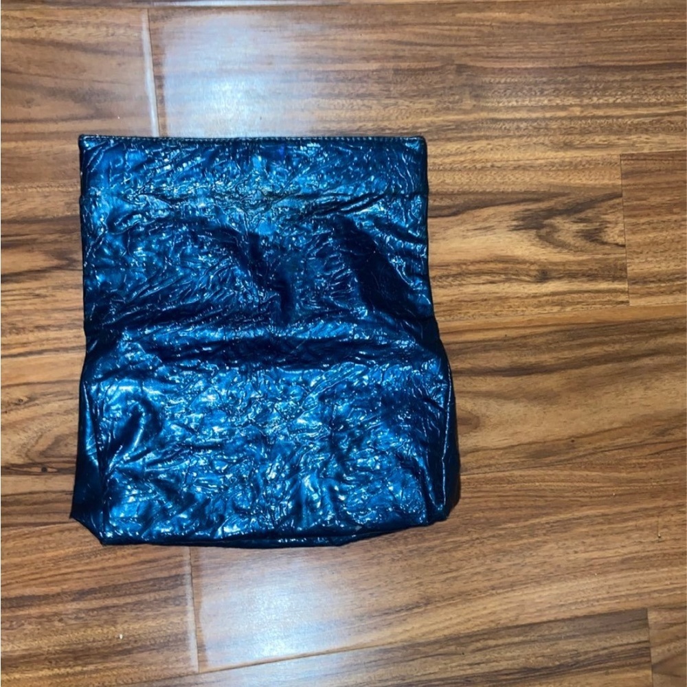 Large metalic blue old navy clutch pouch​